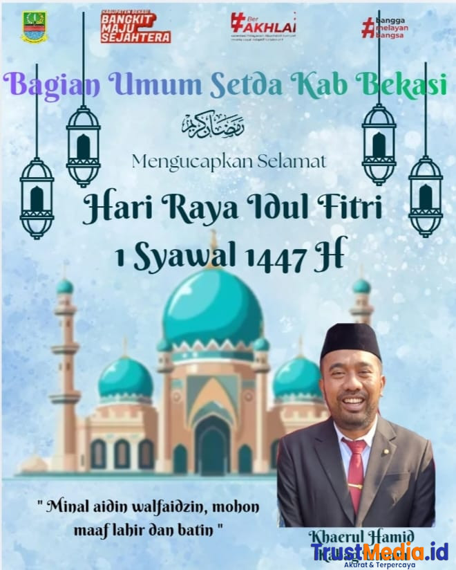 Kabag Umum Kabupaten Bekasi Ucapan Selamat Hari Raya Idhul Fitri 1 Syawal 1447 H.