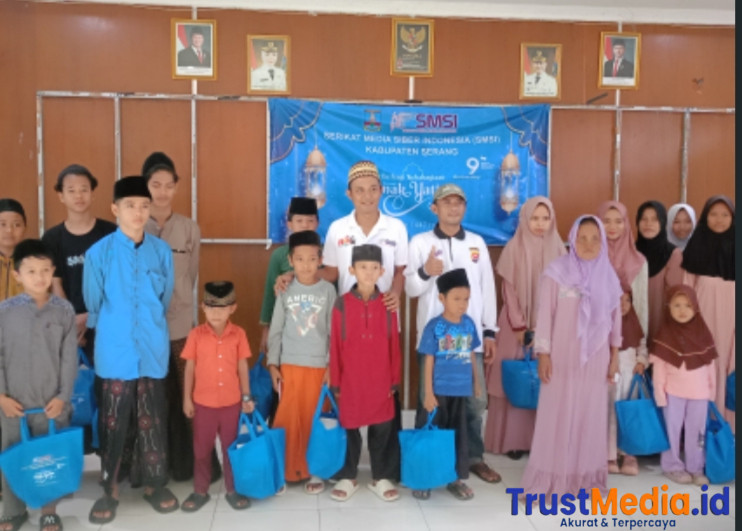 SMSI Kabupaten Serang Berbagi Kebahagiaan, Santuni Anak Yatim