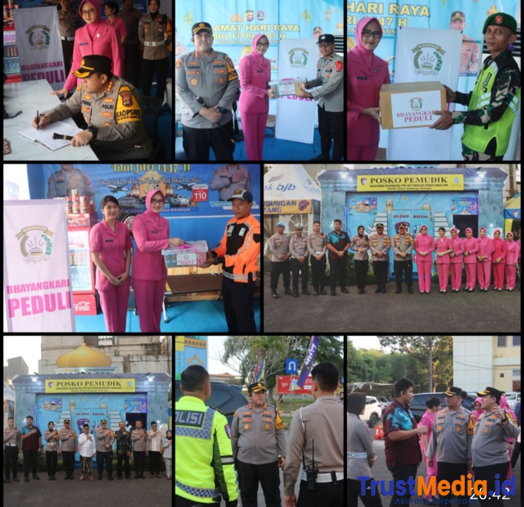 Kapolresta Serang Kota, Bhayangkari bersama Pejabat Utama Laksanakan Patroli Kunjungan dan Pengecekan Pos Pengamanan dalam Rangka Operasi Ketupat Maung 2026