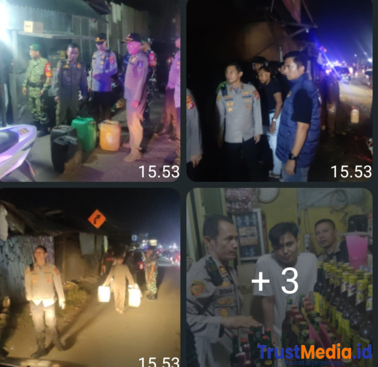 Berantas Penyakit Masyarakat, Muspika Kibin Tertibkan Lapak Tuak dan Warung Jamu Penjual Miras
