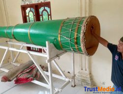 Bedug Terpanjang dan Tertua di Simeulue Jadi Warisan Sejarah di Desa Lataleng