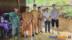 Rumah Warga Desa Suka Jaya Tertimbun Longsor, Aparat dan BPBD Lakukan Tanggap Darurat