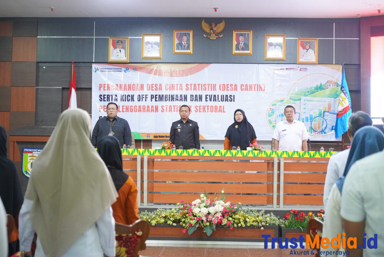 Pemkab Pringsewu Canangkan Desa Cantik dan Kick Off Statistik Sektoral 2026