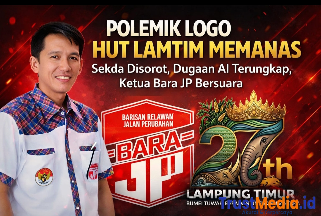 Polemik Logo HUT Lamtim Melebar, Sekda Disorot dan Dugaan Ai Terungkap Hingga Ketua Bara JP Ikut Bersuara
