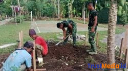 Satgas TMMD ke-128 Kodim 0424/Tanggamus Bangun MCK, Tingkatkan Kesehatan Warga Kalimiring