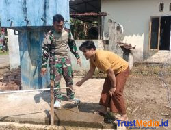 Sumur Bor TMMD ke-128 Kodim 0424/Tanggamus Atasi Kesulitan Air Bersih Warga