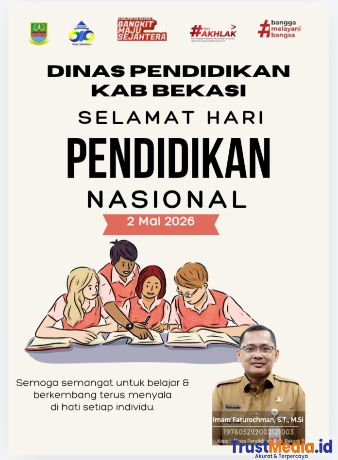 DINAS PENDIDIKAN KAB BEKASI Mengucapkan SELAMAT HARI PENDIDIKAN NASIONAL 2 Mei 2026