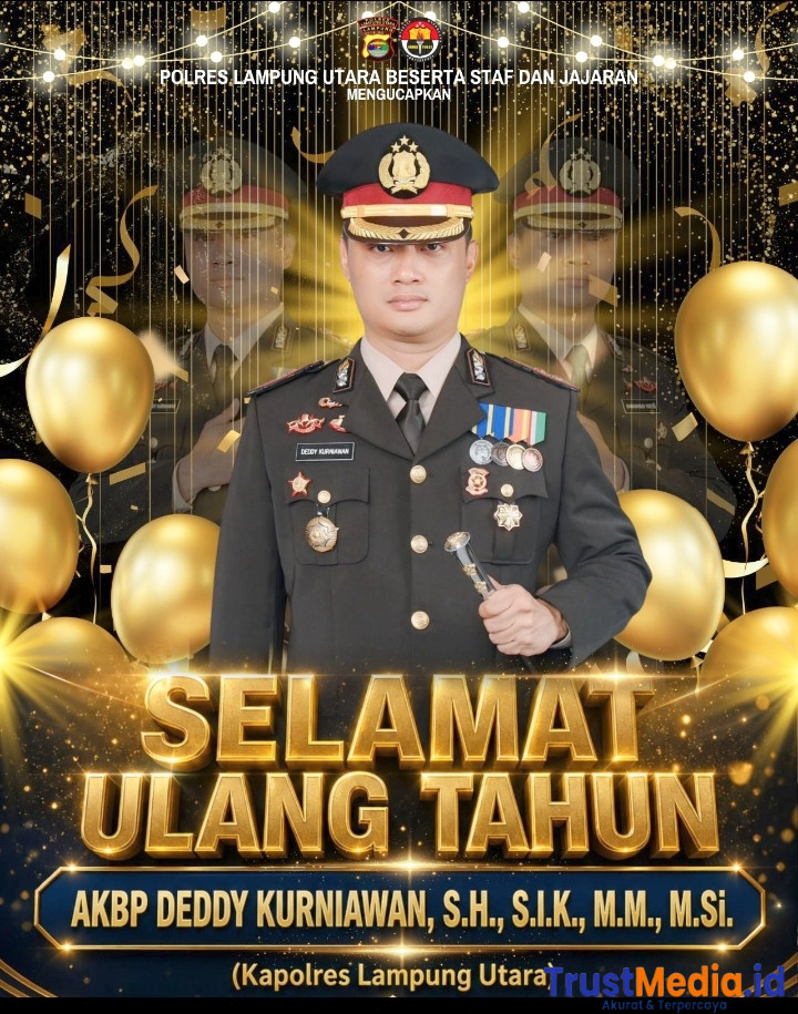 Selamat Ulang Tahun AKBP Deddy Kurniawan, PWRI Lampung Utara Doakan Pengabdian Semakin Berkah
