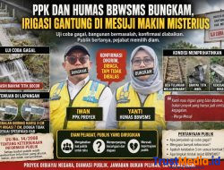 PPK Dan Humas BBWSMS Bungkam, Proyek Irigasi Gantung T15 Dimesuji Bocor Diduga Tak Sesuai RAB