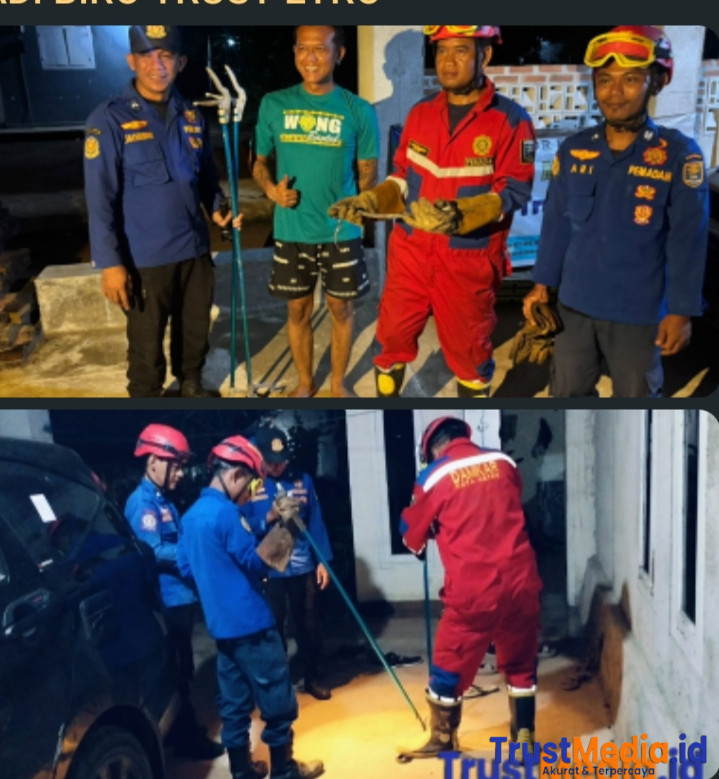 Rumah Ka.biro Wartawan Dimasuki Kobra, Damkar Metro Gerak Cepat