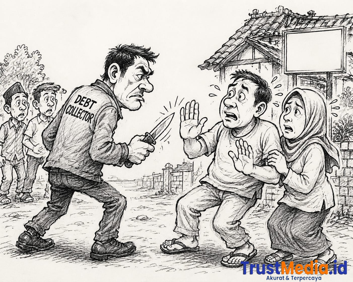 Ancam Warga Sukoharjo dengan Sajam, Pria yang Diduga Debt Collector Dilaporkan ke Polisi