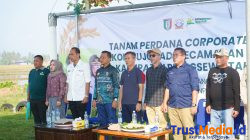 Bupati Pringsewu Tanam Perdana Lahan Corporate Farming di Pekon Pujodadi PRINGSEWU   Trustmedia.id