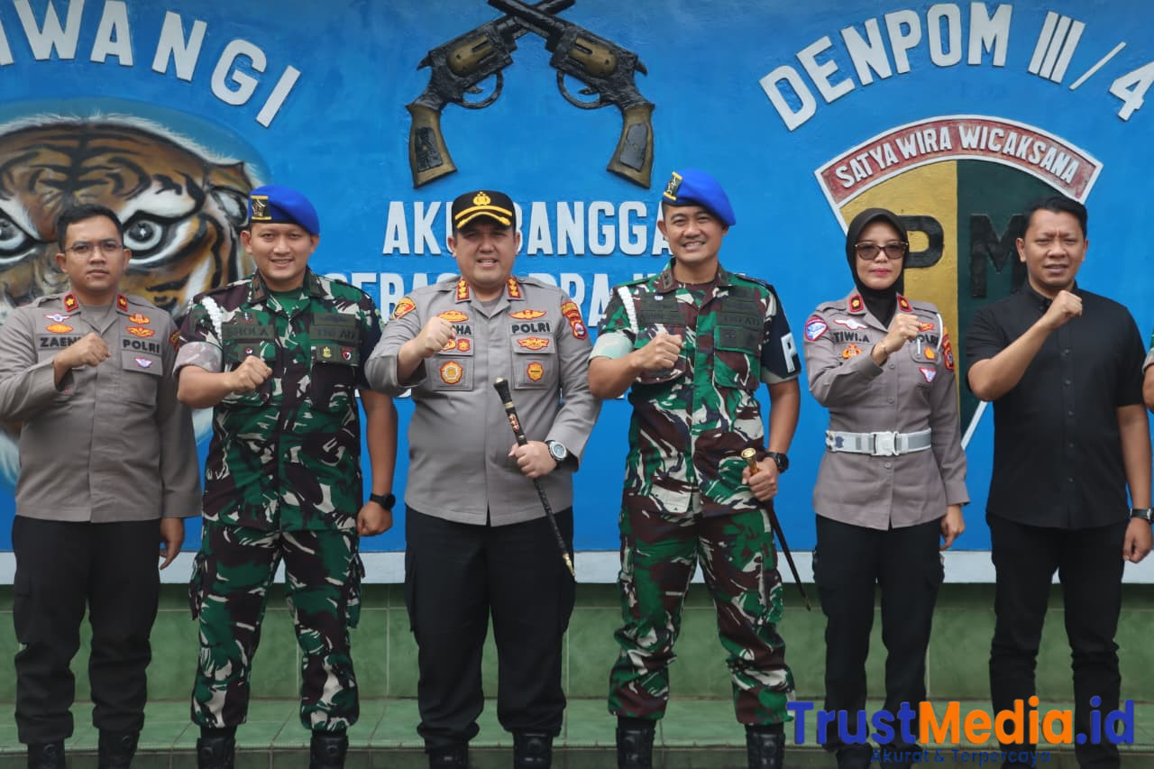 Soliditas TNI–Polri Tetap Terjaga, Kapolresta Serang Kota Kunjungi Denpom III/4 Serang